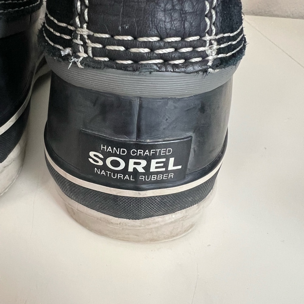 Sorel | Joan of Arctic Boot Women Black Suede Shearling Waterproof Snow Sz 7.5 - Picture 4 of 6